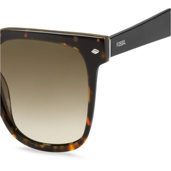 FOSSIL RECTANGLE Women Black Acetate Frame